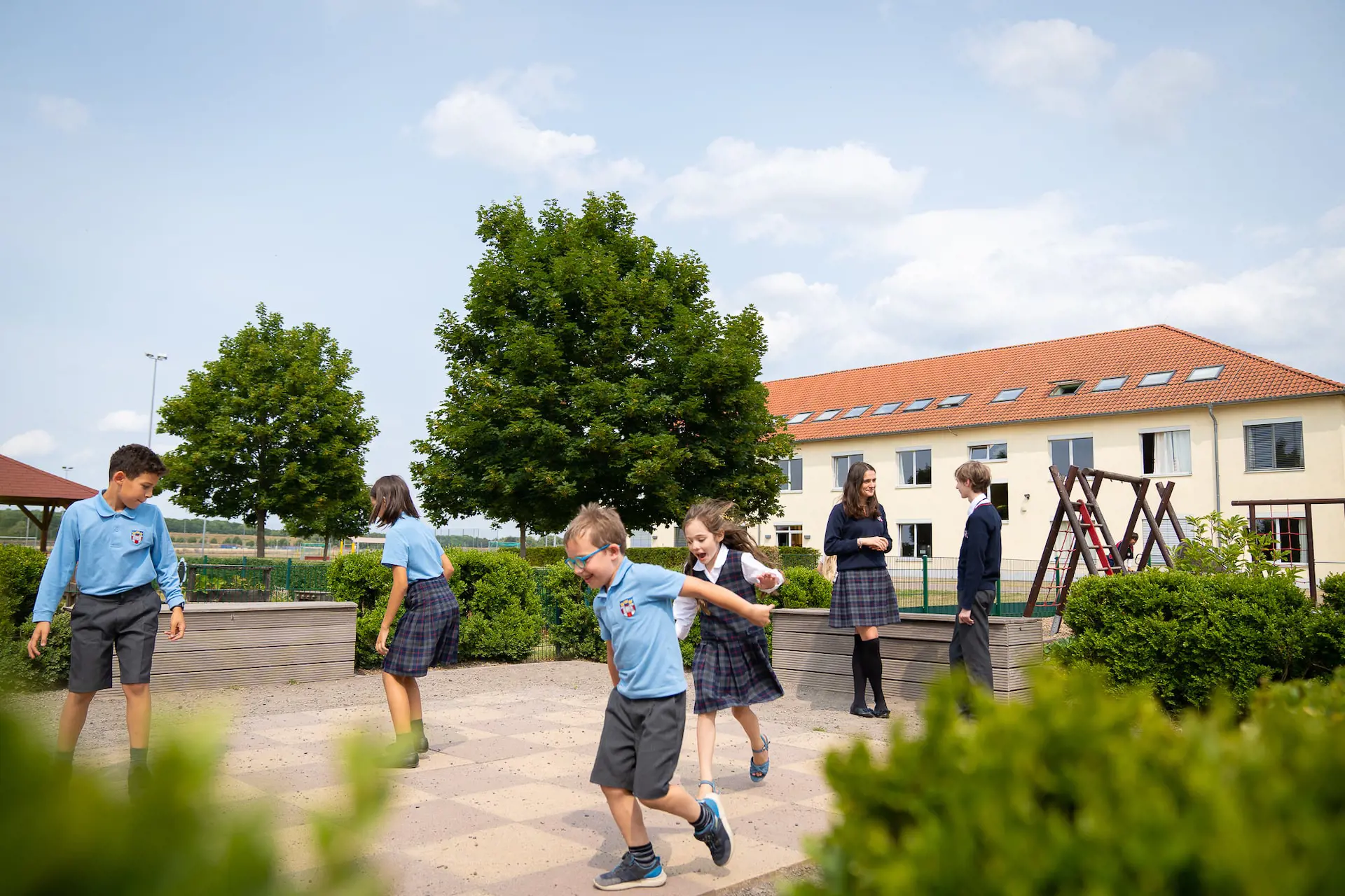 St George's School pupils in the playground